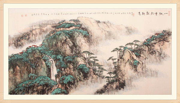 15一紙重彩報(bào)新春 67.5cm×133cm    2009年.JPG