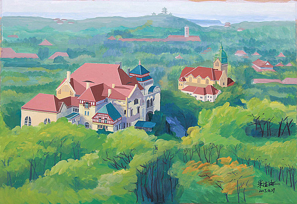 17年《信號山下的德式建筑》紙面粉彩52x76cm.jpg