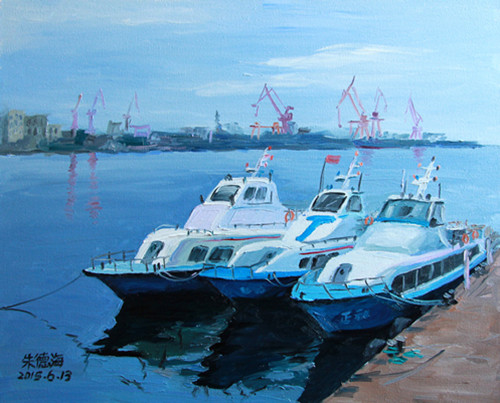 15年6月《平靜的港灣》布面油彩50x60cm 副本.jpg