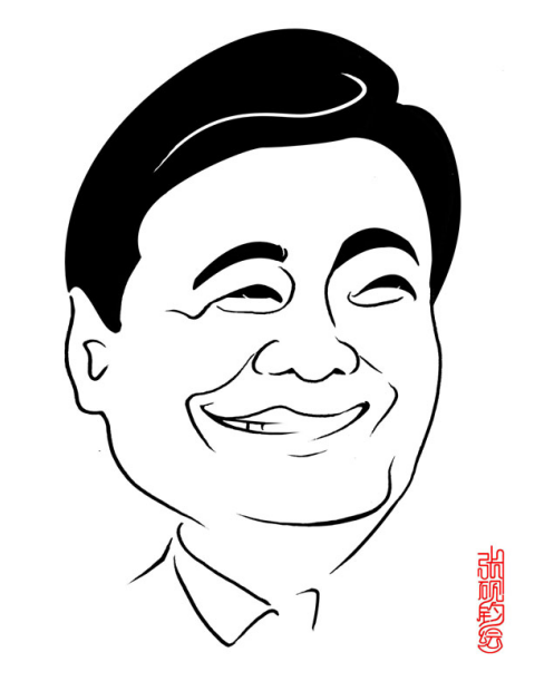 當(dāng)代著名畫家張硯鈞名人漫像作品欣賞