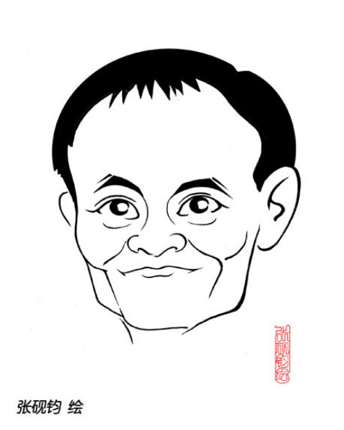 當(dāng)代著名畫家張硯鈞名人漫像作品欣賞