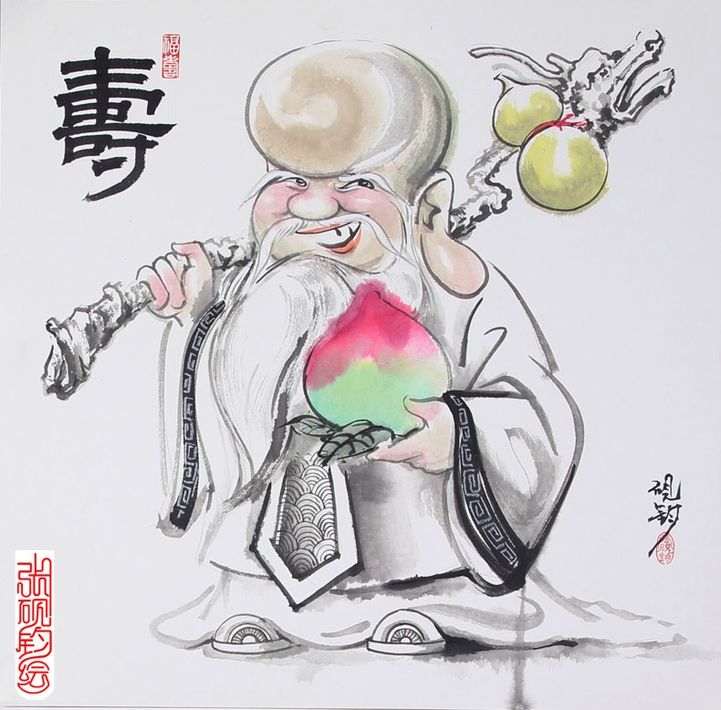 著名畫家張硯鈞先生的水墨漫畫鑒賞