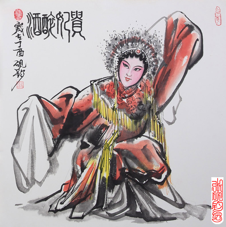 著名畫家張硯鈞先生的水墨漫畫鑒賞