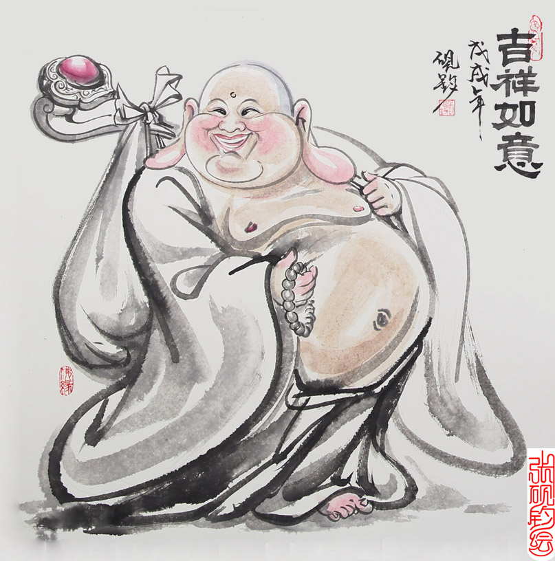著名畫家張硯鈞先生的水墨漫畫鑒賞