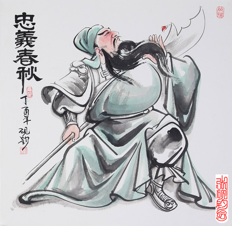 著名畫家張硯鈞先生的水墨漫畫鑒賞
