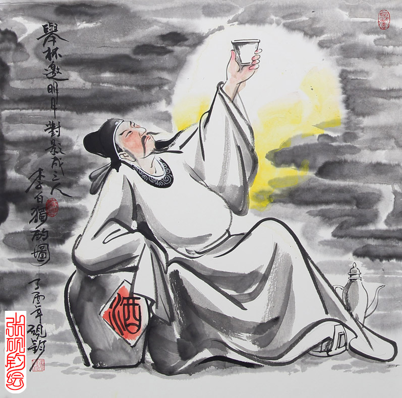 著名畫家張硯鈞先生的水墨漫畫鑒賞